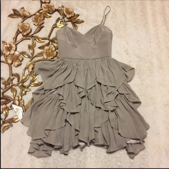 Mint Jodi Arnold Layered 100% Silk Dress Size 0 - Picture 2 of 9